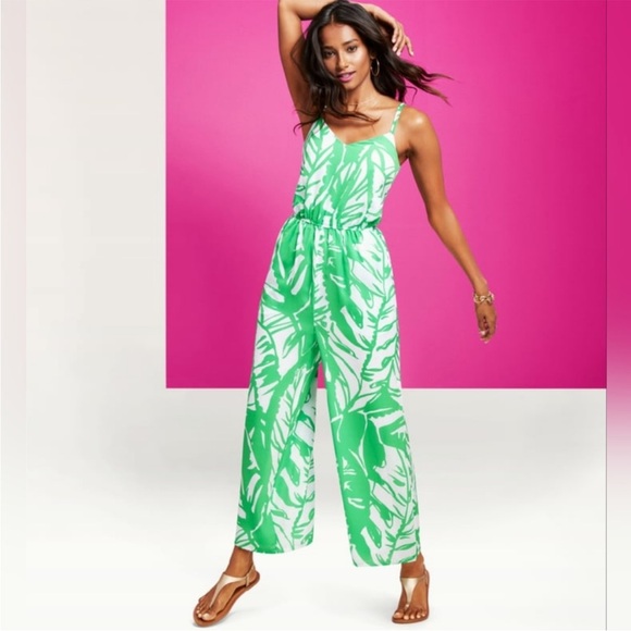 Lilly Pulitzer for Target Women's Green and White Jumpsuit Size Small - Picture 2 of 16
